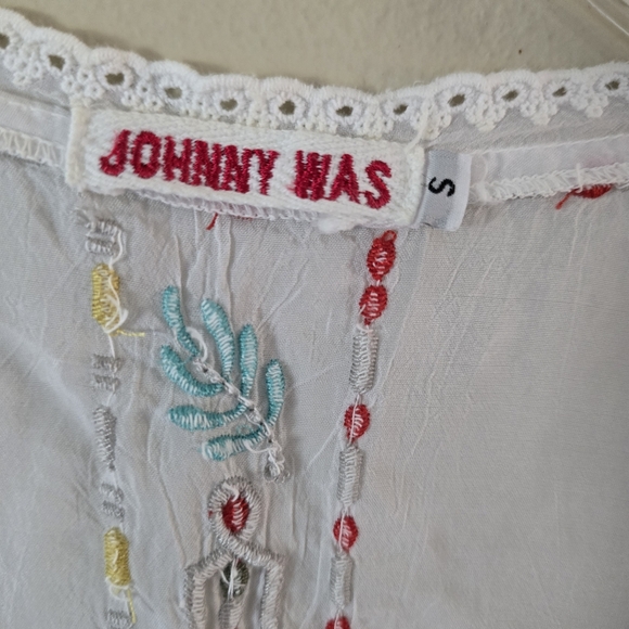 Johnny Was Women's  Floral Embroidered Boho Tunic Blouse‎ Multicolor Size Small - Picture 4 of 6